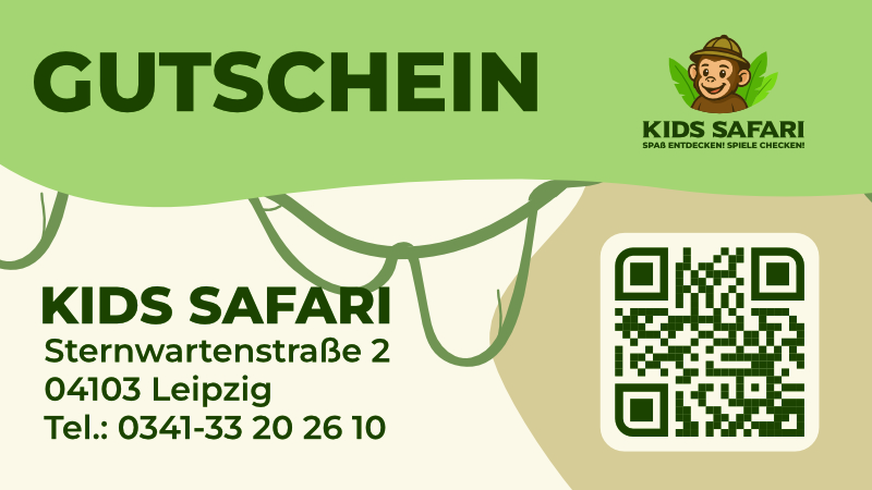 SS GS VC 6er 1EW 2K front Kopie Kids Safari – 12er Rabattkarte für 1 Erwachsenen und 1 Kind