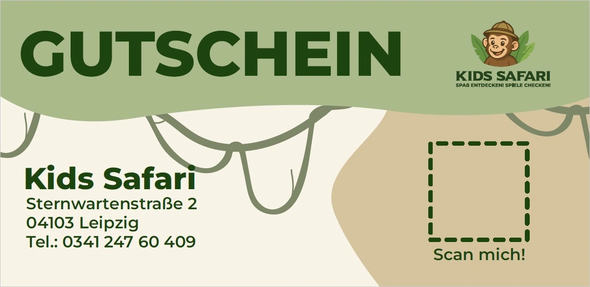 Kids Safari – 12er Rabattkarte für 1 Erwachsenen und 1 Kind